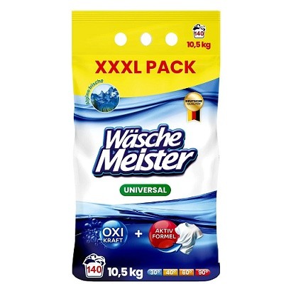 Wäsche Meister 140dávek/10,5kg Enzymatický Universal Wäsche Meister 140dávek/10,5kg Enzymatický Universal - Drogerie Prací prostředky Prací prášky nad 60 dávek